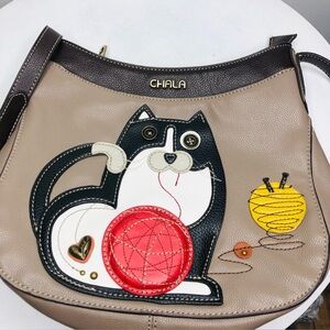 Chala Fat Cat Crescent Crossbody Handbag